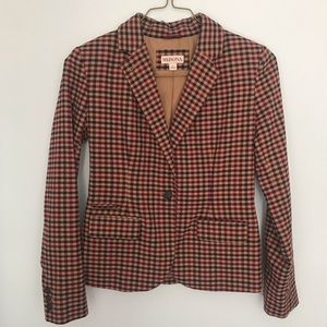 Merona Women’s Size 2 Tan Plaid Blazer